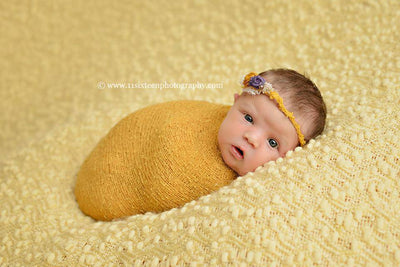 Stretch Knit Maternity or Baby Wrap in Goldenrod - Beautiful Photo Props