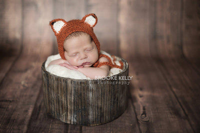 Newborn Fox Mohair Baby Hat - Beautiful Photo Props