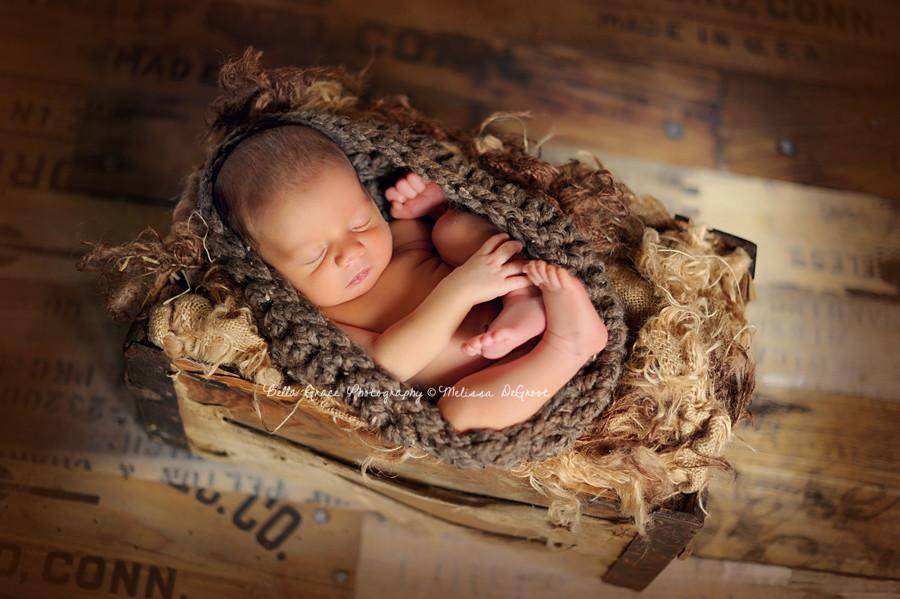 Barley Brown Chunky Baby Bowl - Beautiful Photo Props