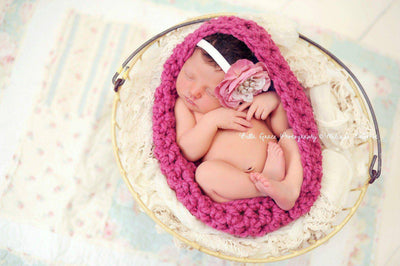 Raspberry Pink Chunky Baby Bowl - Beautiful Photo Props