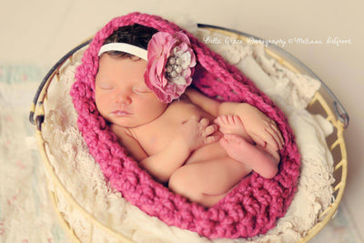 Raspberry Pink Chunky Baby Bowl - Beautiful Photo Props