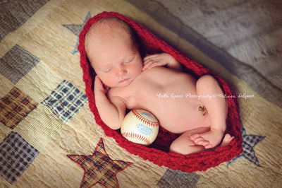 Cranberry Red Chunky Baby Bowl - Beautiful Photo Props