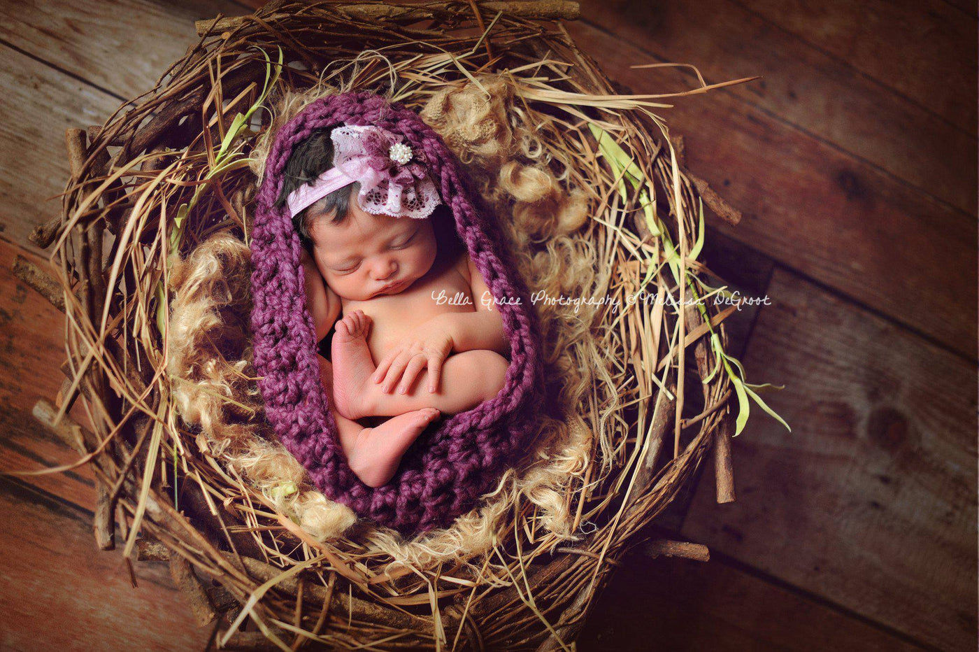 Plum Purple Chunky Baby Bowl - Beautiful Photo Props