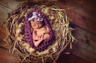 Plum Purple Chunky Baby Bowl - Beautiful Photo Props