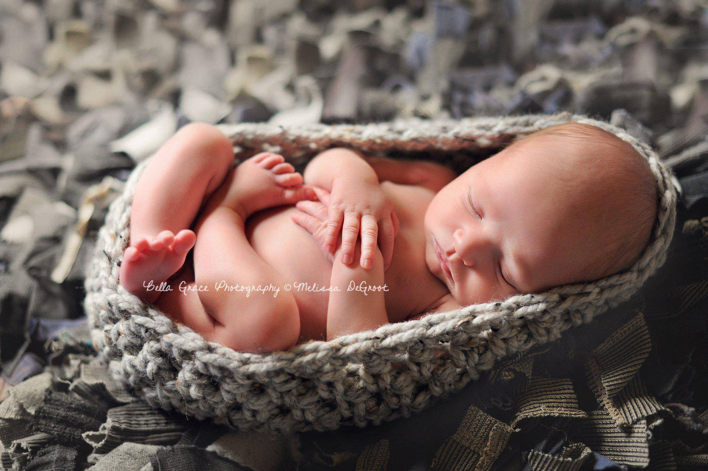 Mushroom Gray Chunky Baby Bowl - Beautiful Photo Props