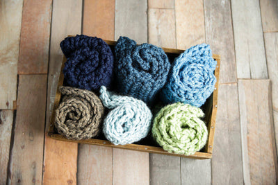 Denim Blue Newborn Baby Blanket - Beautiful Photo Props