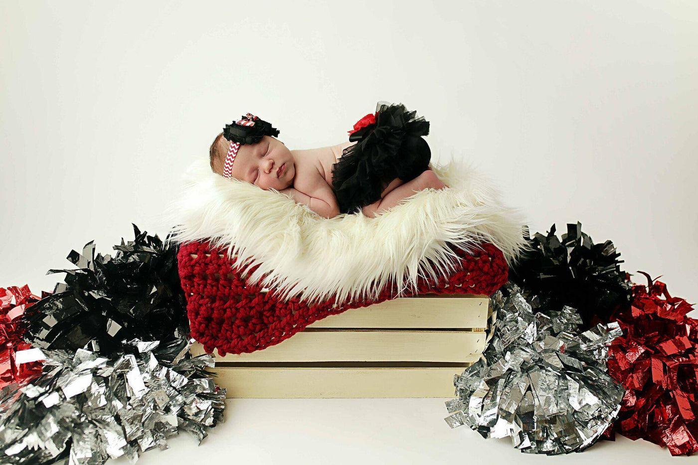 Cranberry Red Newborn Baby Blanket - Beautiful Photo Props