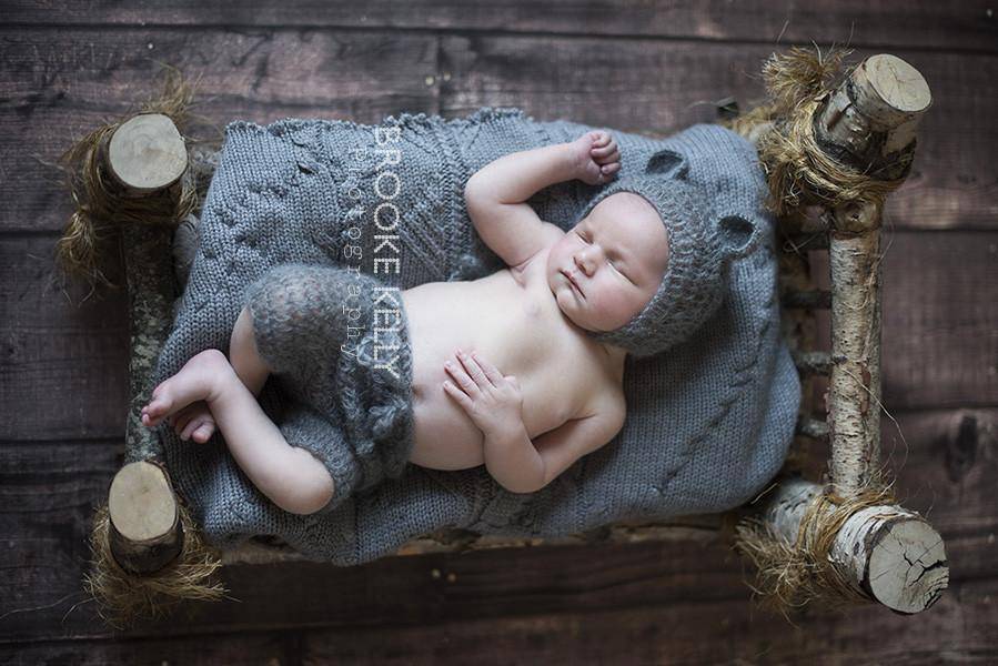 Pewter Gray Mohair Teddy Bear Hat and Shorts Set - Beautiful Photo Props