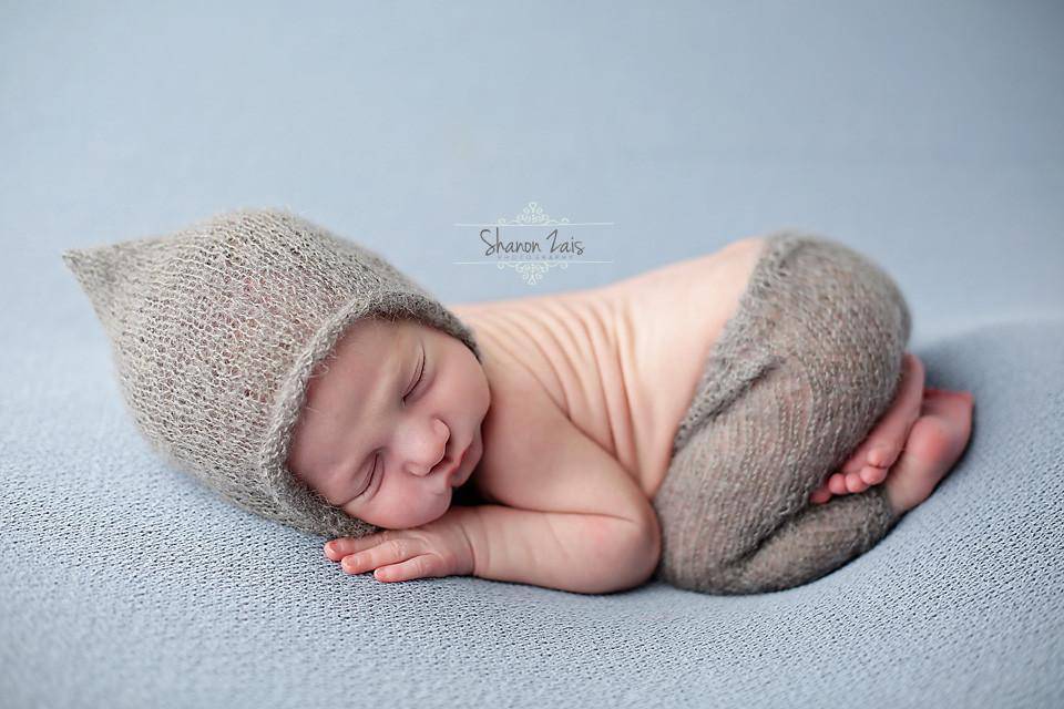 Gray Mohair Newborn Pants and Hat Set - Beautiful Photo Props