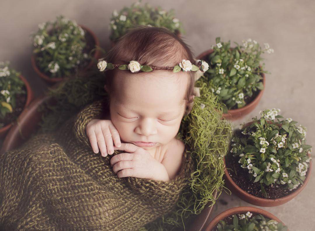 Olive Green Newborn Knit Snuggle Cocoon Sack - Beautiful Photo Props