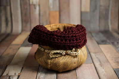 Burgundy Red Chunky Baby Blanket - Beautiful Photo Props