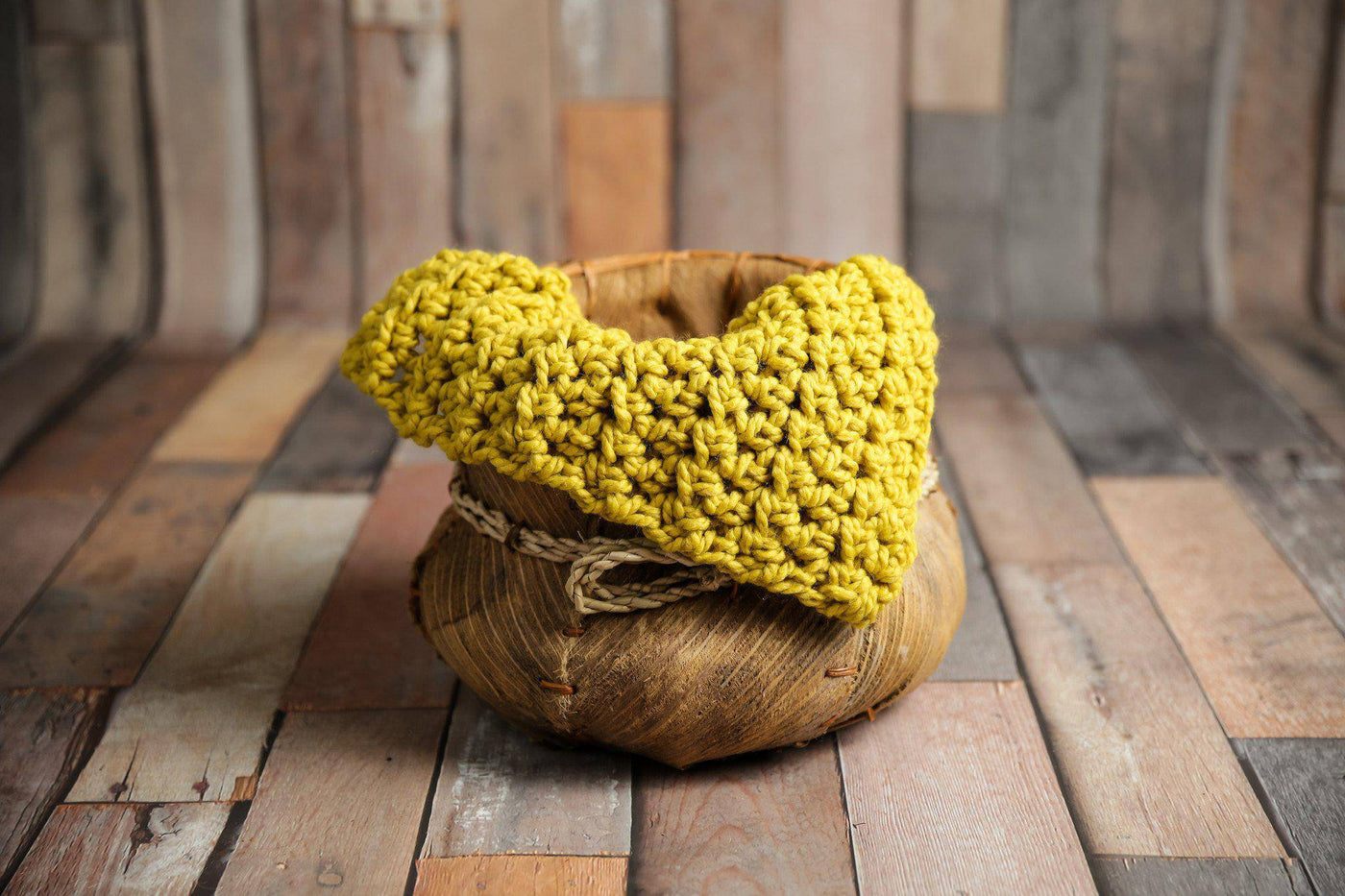 SET Chunky Newborn Baby Blankets in Butternut, Citron Yellow, Spice, Pumpkin Orange and Cream - Beautiful Photo Props