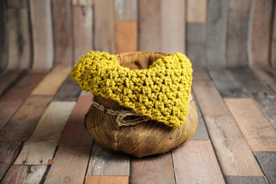 SET Chunky Newborn Baby Blankets in Butternut, Citron Yellow, Spice, Pumpkin Orange and Cream - Beautiful Photo Props