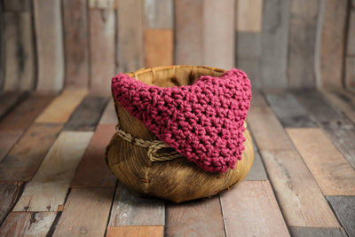 SET Chunky Newborn Baby Blankets in Burgundy, Cranberry, Raspberry, Blossom and Cream - Beautiful Photo Props