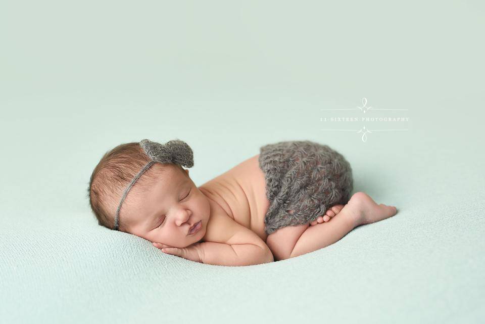 Gray Newborn Mohair Skirt and Headband Set - Beautiful Photo Props