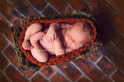 Spice Orange Chunky Baby Bowl - Beautiful Photo Props