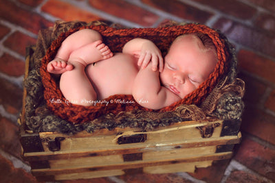 Spice Orange Chunky Baby Bowl - Beautiful Photo Props