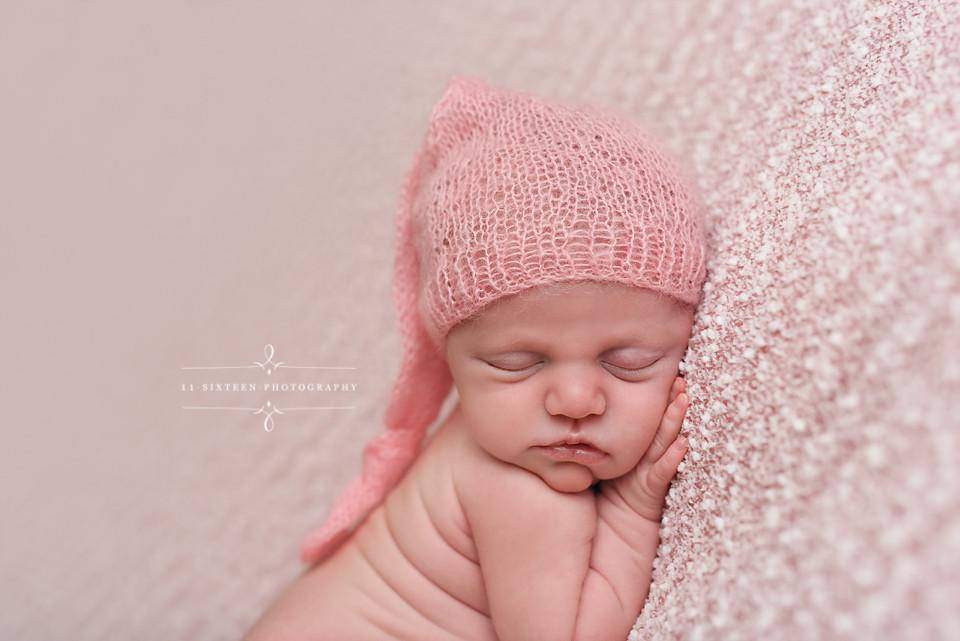 Pink Mohair Knot Hat and Shorts Set - Beautiful Photo Props