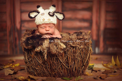 Baby Cow Newborn Animal Hat - Beautiful Photo Props