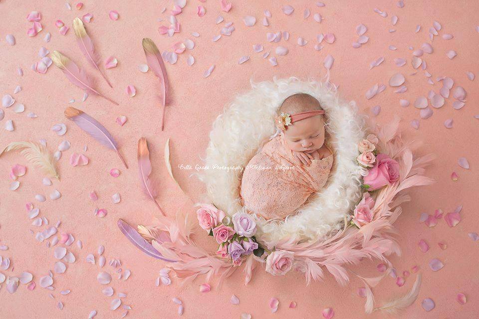 Stretch Lace Wrap in Light Peach - Beautiful Photo Props