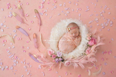 Stretch Lace Wrap in Light Peach - Beautiful Photo Props