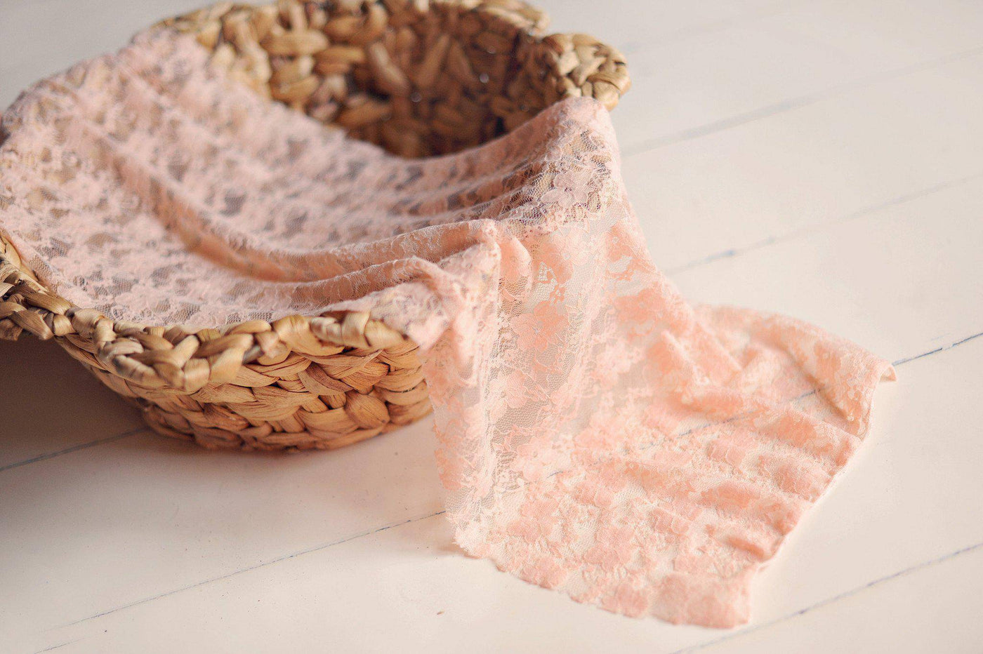 Stretch Lace Wrap in Light Peach - Beautiful Photo Props