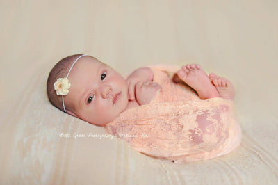 Stretch Lace Wrap in Light Peach - Beautiful Photo Props