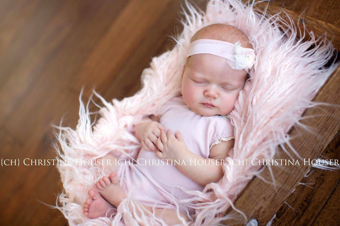 Pearl Pink Faux Flokati Alpaca Fur Rug Newborn Photography Prop - Beautiful Photo Props