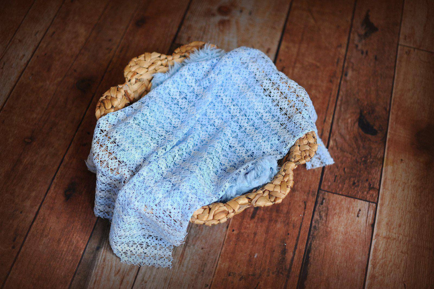 Baby Blue Fabric Fishnet Lace Wrap - Beautiful Photo Props