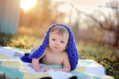 Cobalt Blue Baby Blanket - Beautiful Photo Props