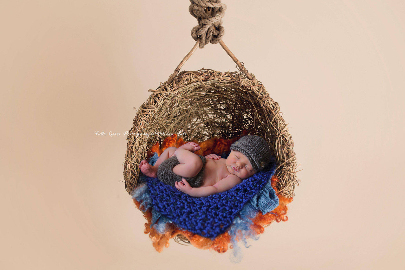 Cobalt Blue Baby Blanket - Beautiful Photo Props