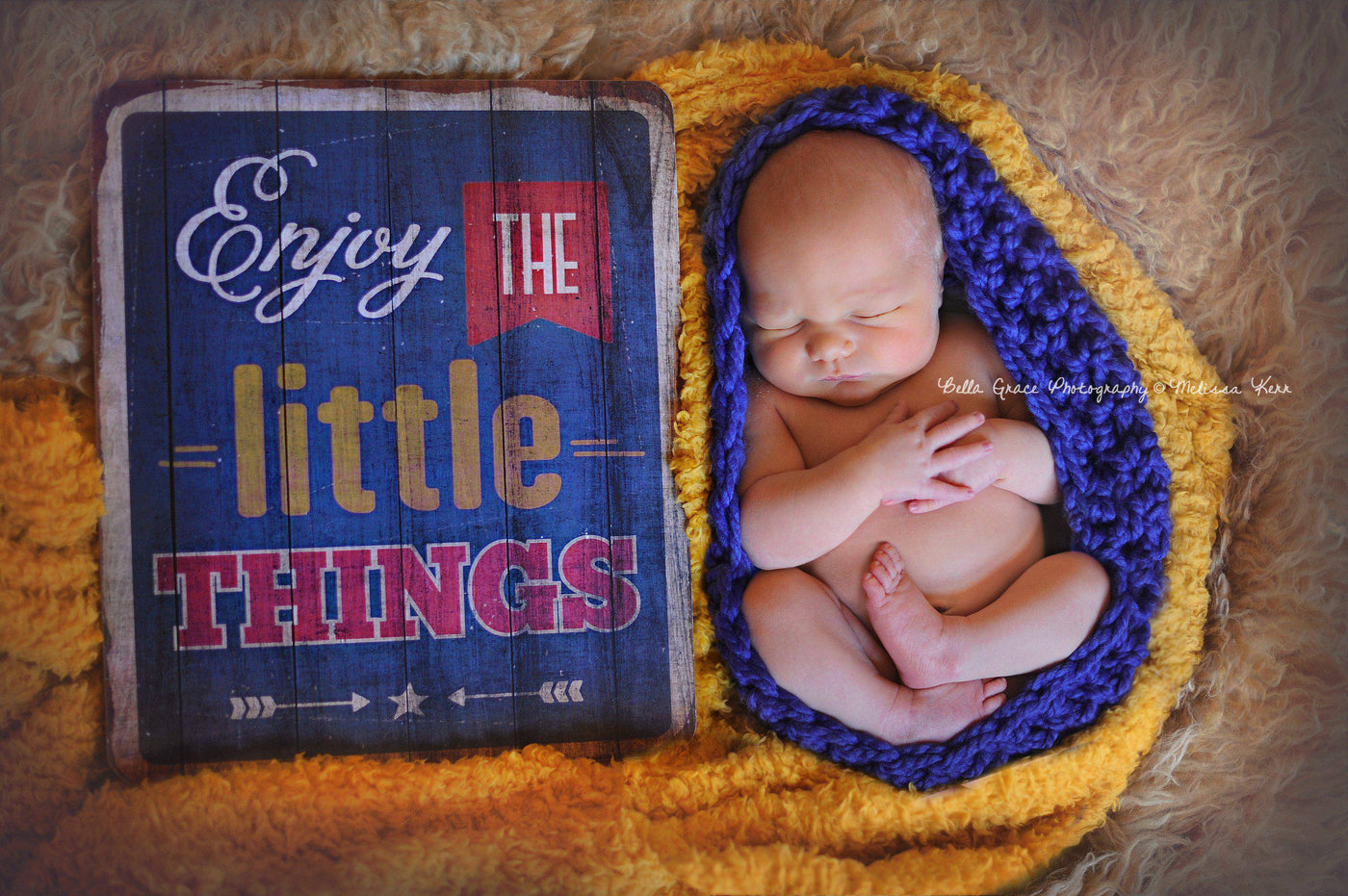 Cobalt Blue Chunky Baby Bowl - Beautiful Photo Props