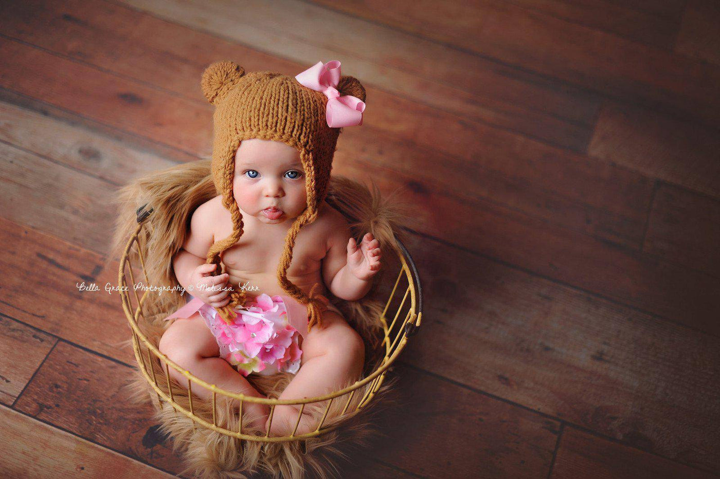 Light Brown Mongolian Faux Fur Rug Photography Prop Newborn Baby - Beautiful Photo Props