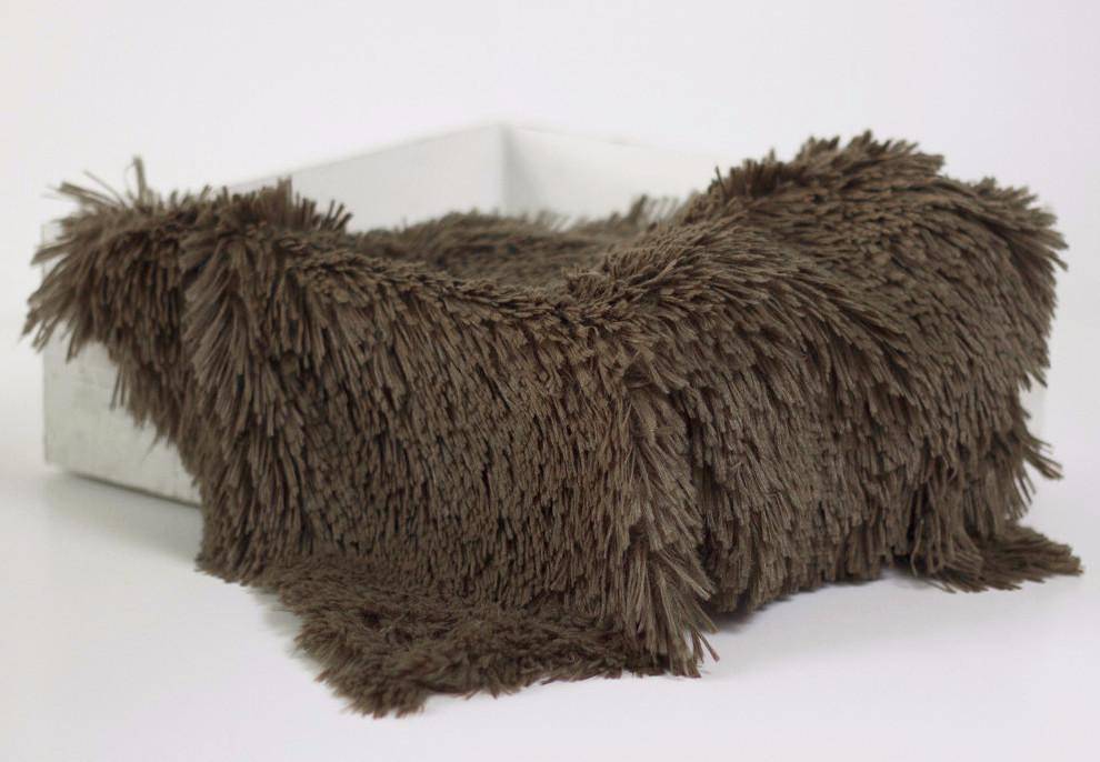 Dark Brown Pelagio Faux Fur Photography Prop Rug - Beautiful Photo Props