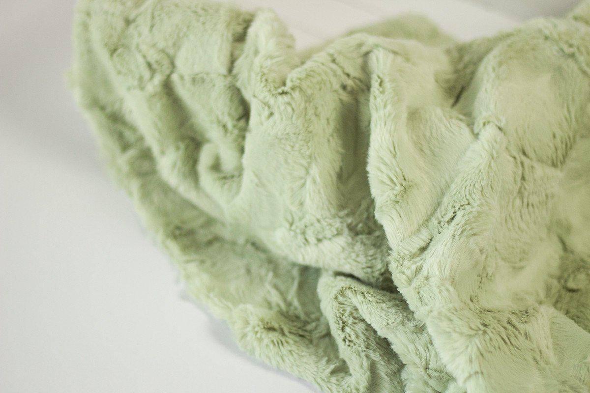 Sage Green Cuddle Faux Fur Photography Prop Rug - Beautiful Photo Props