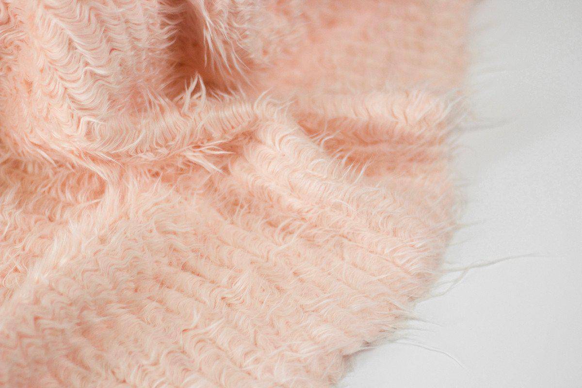 Peach Blossom Mongolian Faux Fur Photography Prop Rug - Beautiful Photo Props