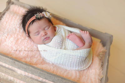 Peach Blossom Mongolian Faux Fur Photography Prop Rug - Beautiful Photo Props
