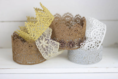 Olivia Newborn Lace Baby Crown - Beautiful Photo Props