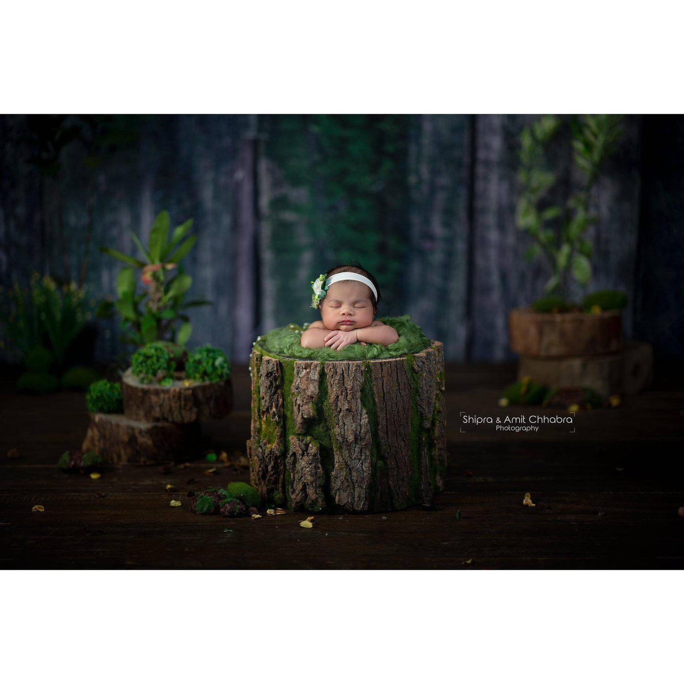 Green Newborn Fluff Cloud Basket Filler Nest Stuffer - Beautiful Photo Props