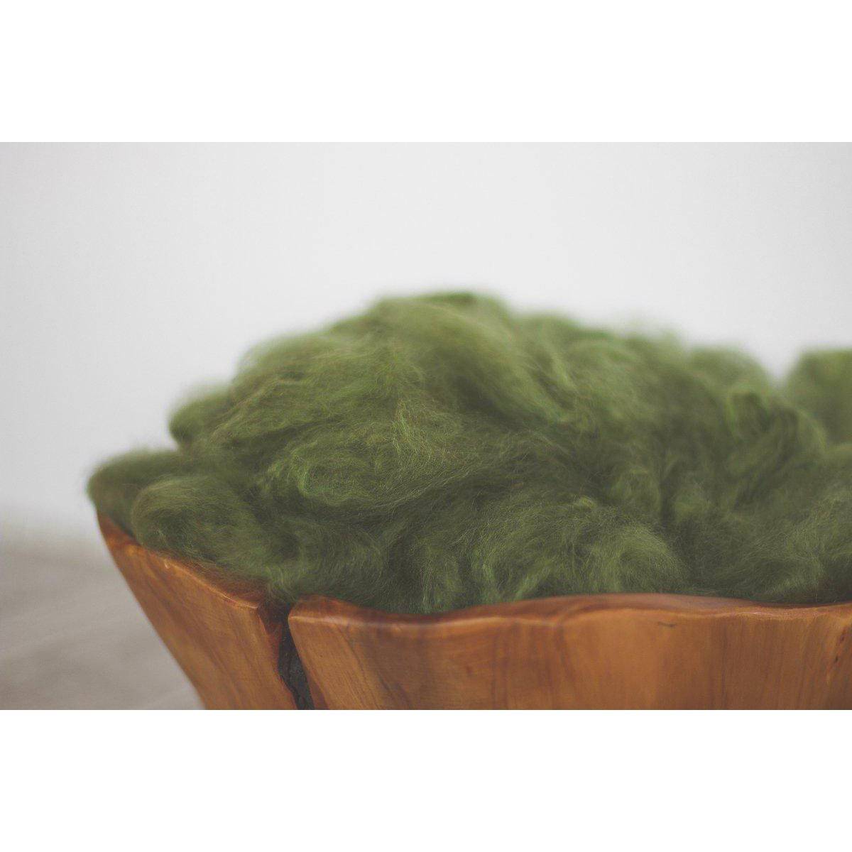 Green Newborn Fluff Cloud Basket Filler Nest Stuffer - Beautiful Photo Props