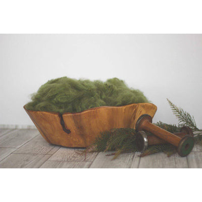 Green Newborn Fluff Cloud Basket Filler Nest Stuffer - Beautiful Photo Props