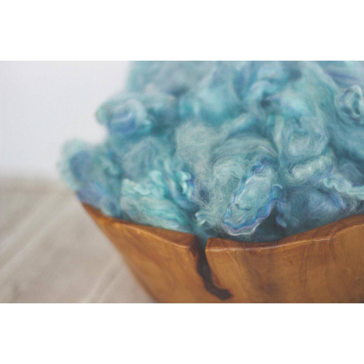 Waterfall Blue Newborn Fluff Cloud Basket Filler Nest Stuffer - Beautiful Photo Props