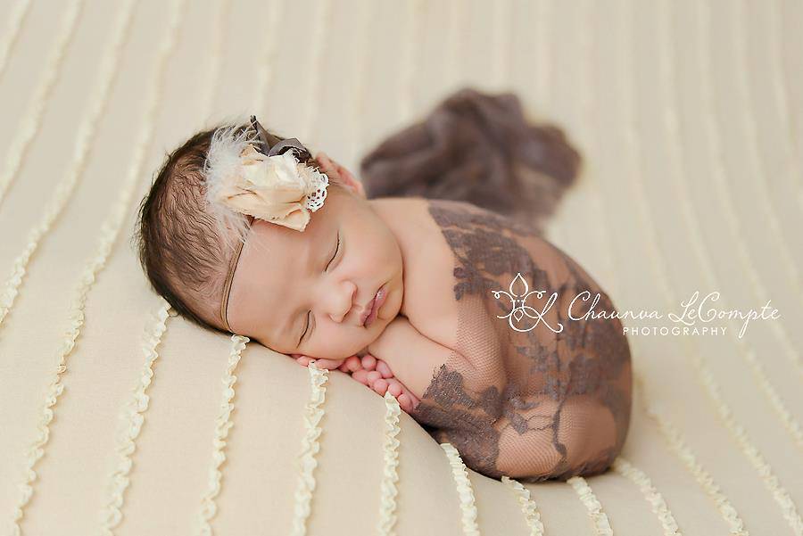 SALE Stretch Lace Wrap in Toffee Brown 62X9 - Beautiful Photo Props