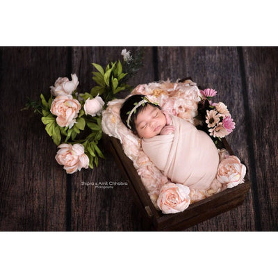 Parfait Pink White Newborn Fluff Cloud Basket Filler Nest Stuffer - Beautiful Photo Props