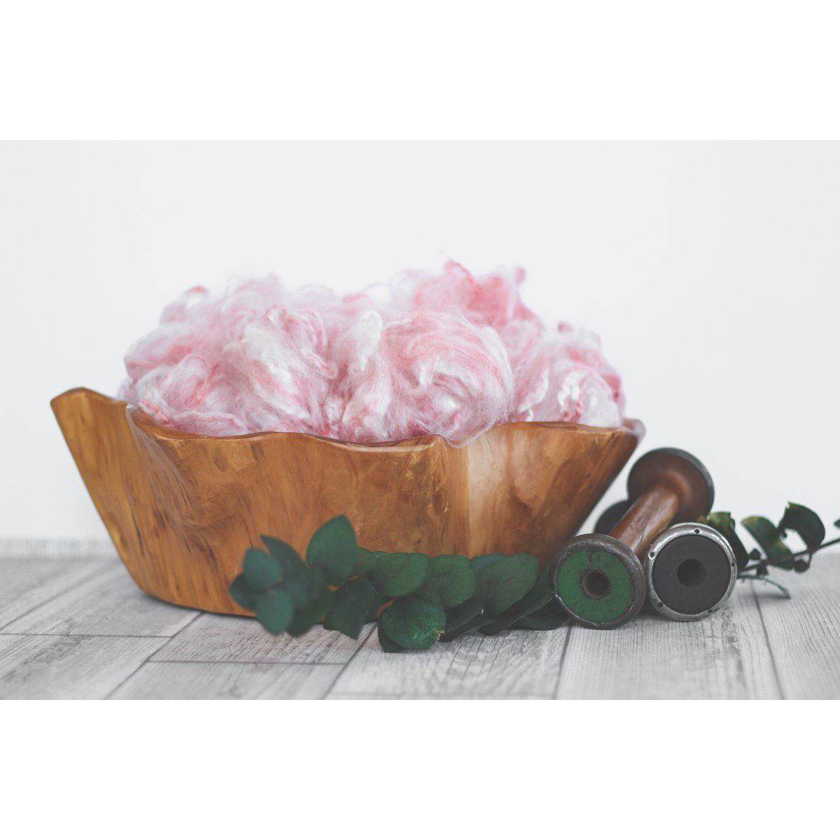 Parfait Pink White Newborn Fluff Cloud Basket Filler Nest Stuffer - Beautiful Photo Props