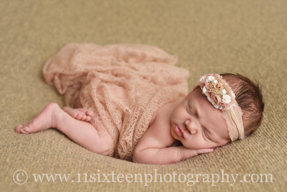 Whisper Knit Newborn Baby Wrap in Beige - Beautiful Photo Props