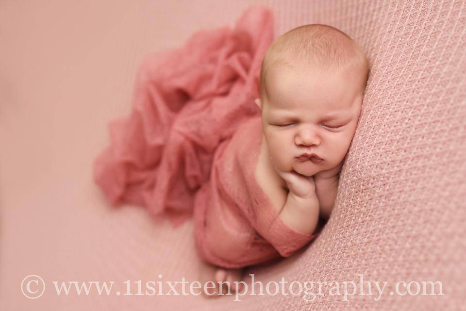 Whisper Knit Newborn Baby Wrap in Rose Pink - Beautiful Photo Props