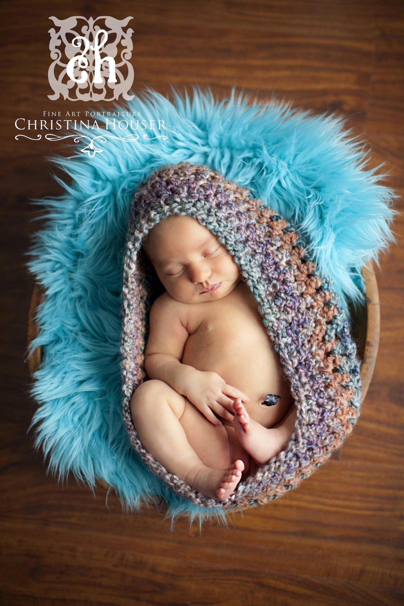Painted Desert Baby Bowl Newborn Egg - Beautiful Photo Props