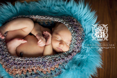 Painted Desert Baby Bowl Newborn Egg - Beautiful Photo Props