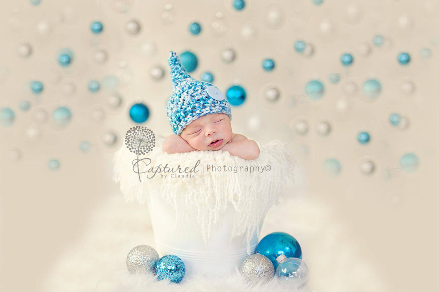 Icicle Blue Newborn Gnome Hat - Beautiful Photo Props